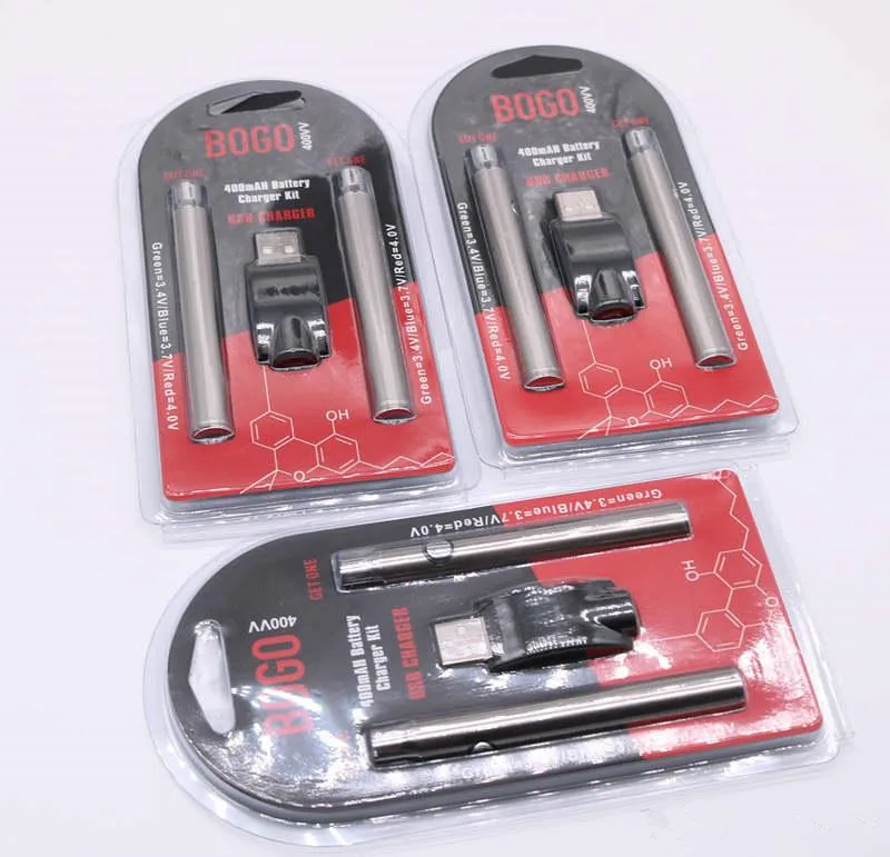 Двойная Батарея BOGO 400mAh V 510 Thread батарея предварительного нагрева с блистерной