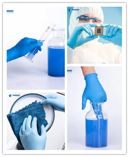 Disposable Black China Suppliers Nitrile Gloves For Medical Food Industry Laboratory