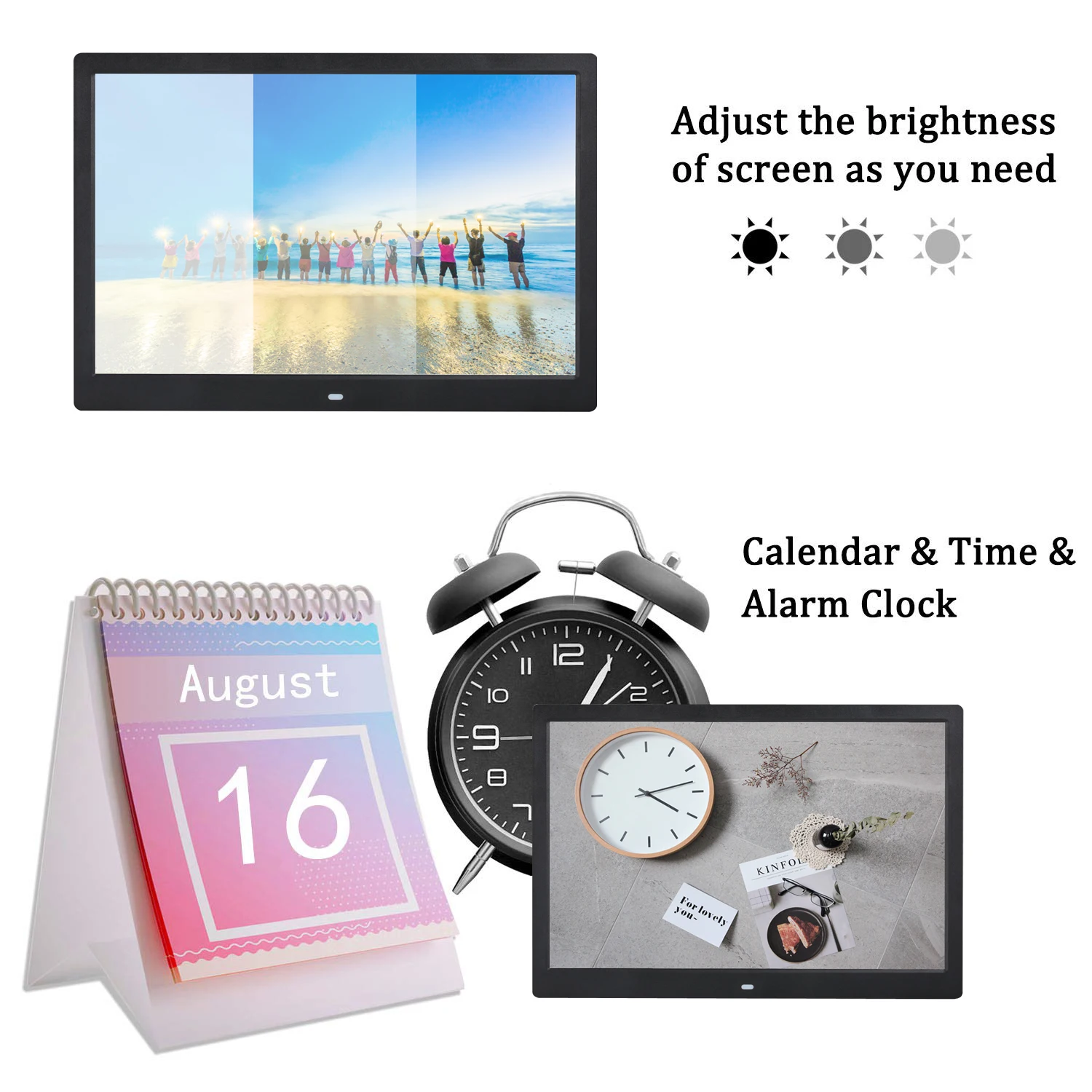 Большой цифровой picture frame15 дюймов настенный ЖК дисплей цифровой signage видео объявления плеер Цифровая фоторамка 15