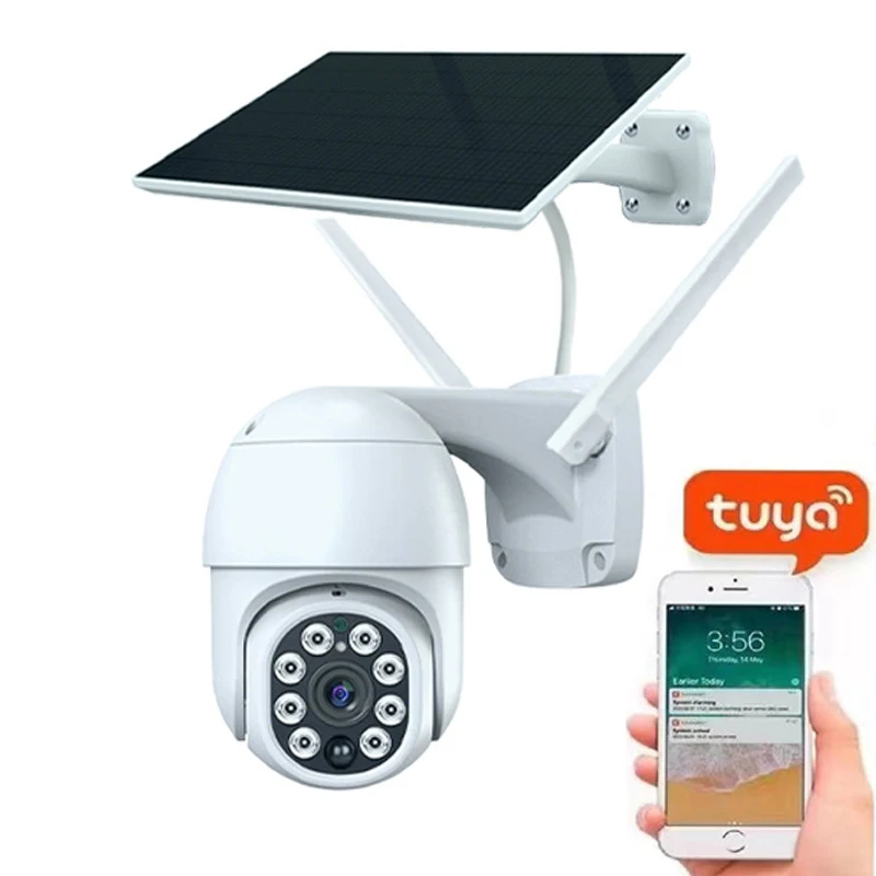 TUYA CCTV прожектор Солнечная камера наблюдения 4G Wi-Fi система безопасности беспроводная наружная для дома камеры