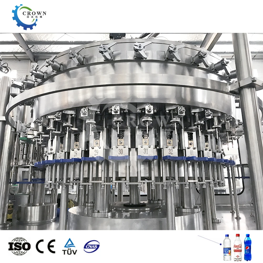 2000 to 20000bph High Speed Automatic 3 in 1 Carbonated Beverage Soda Mineral Water Pure Water Juice Tea Bottling Machine