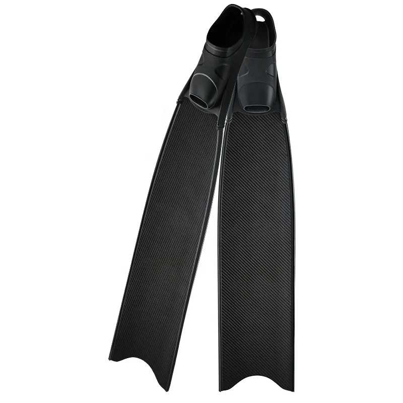 2024 Removable Snorkeling Flippers Foot Pocket Free Diving Fins Pure Carbon Fiber Soft Long Blade Freediving Fins For Adult