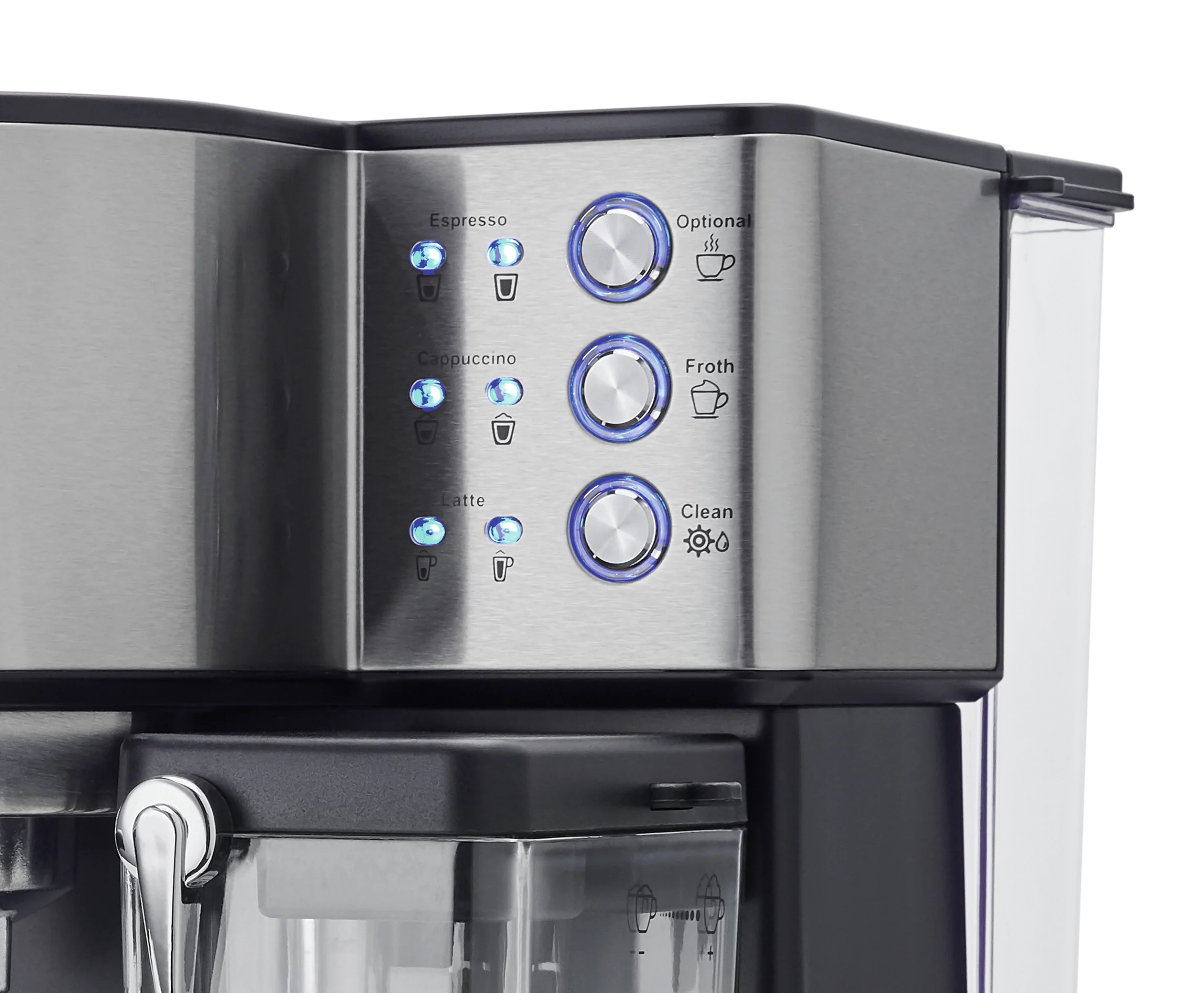 Electric Stainless Steel Home-used Coffee Maker 15 Bar Cappuccino  Latte Machine Espresso Coffee Machine