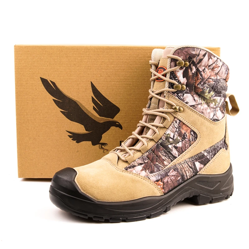man camo work shoes with metal toe  tactical fancy safety shoes activity  high ankle safety shoes