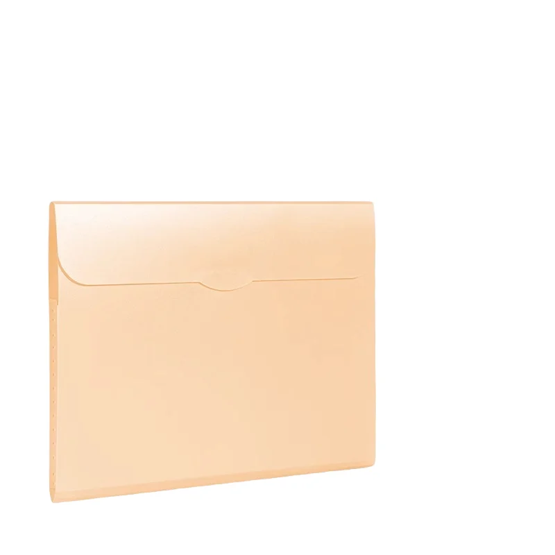 Deli PM322 Document Bag Orange Test Paper Storage Bag Multi-layer Folder Free Combination Inserts Student Book Clips Information