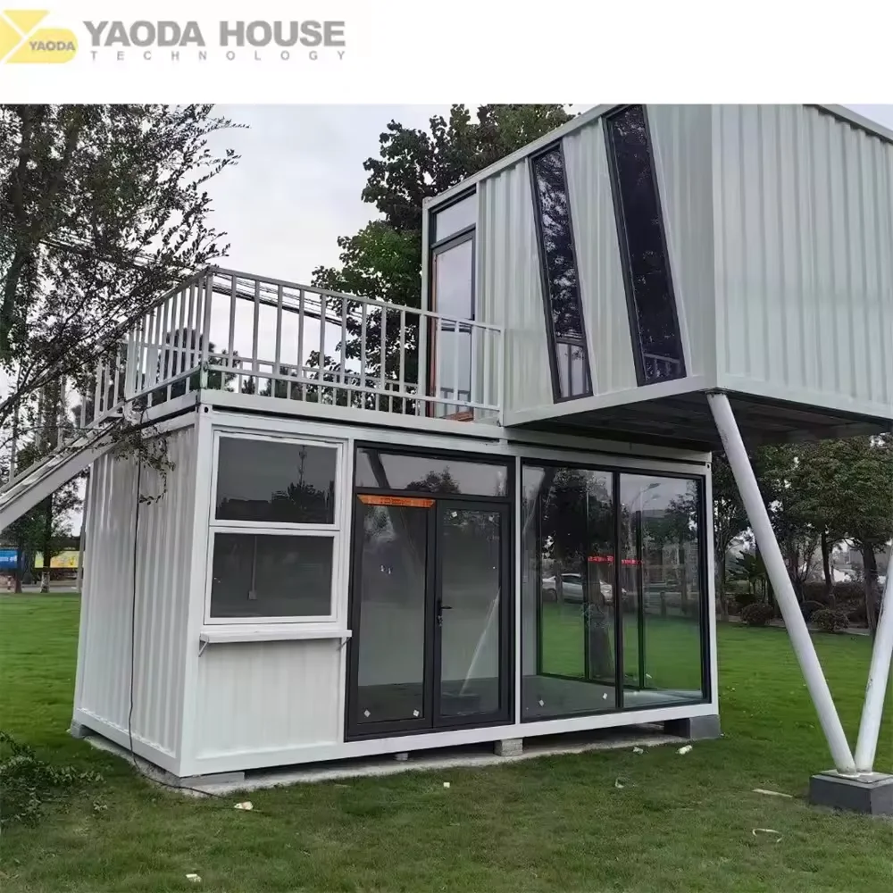 2 Story Modern Modular Metal Pre Built Prefab Tiny Shipping Flat Packed / Assemble /Foldable Container House Homes for Sale