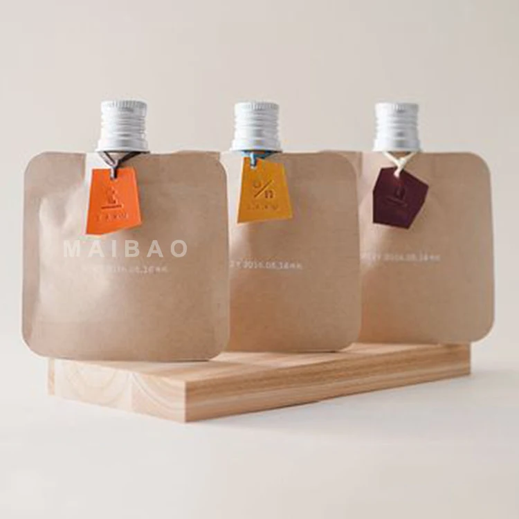 Custom Logo 250ml 350ml 500ml Korean Standup Drink Pouches With Spout Liquid Packaging Beverage Soft Drink Fruit Juice Spout Bag