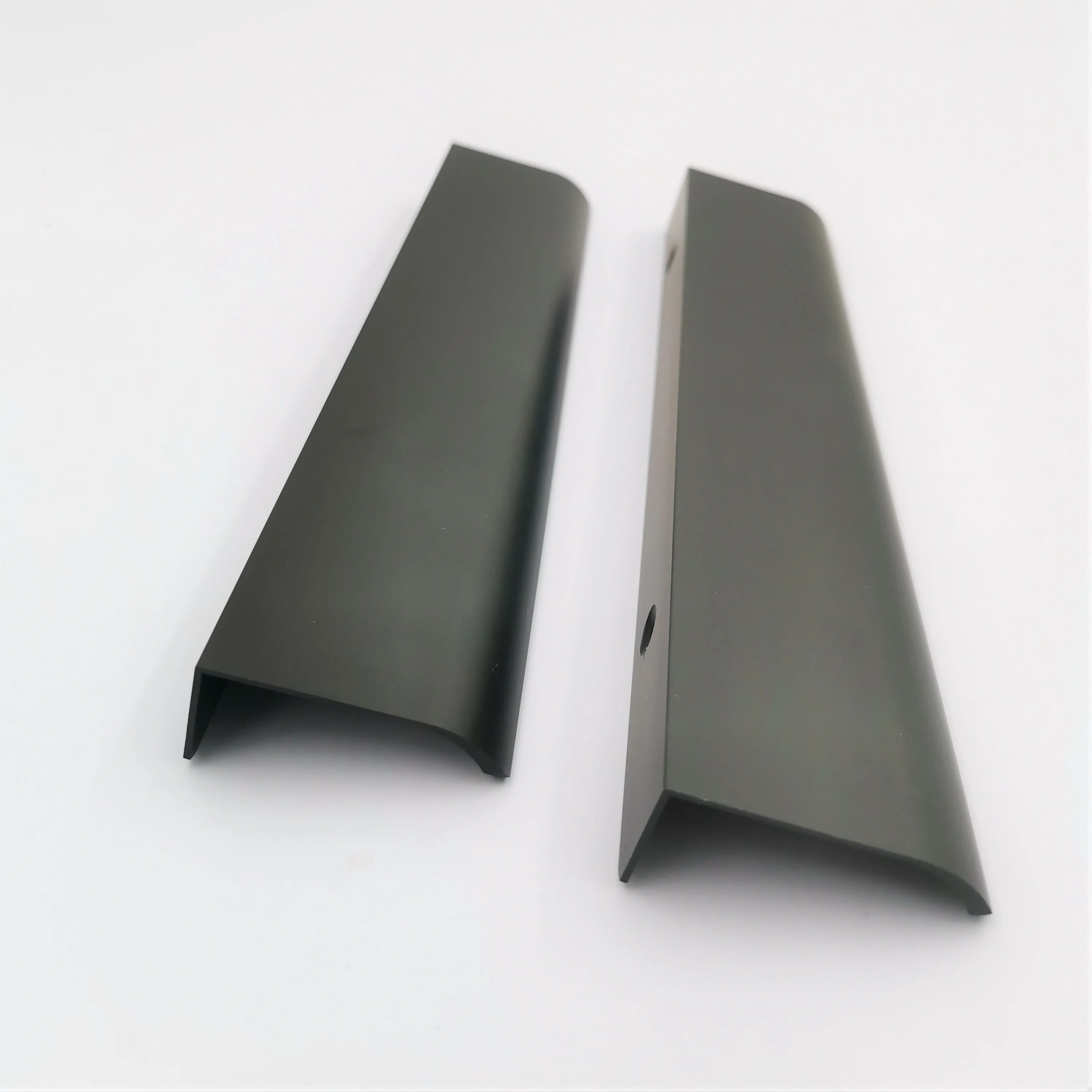 Dresser Drawer Pull Out Handles Kitchen Aluminium Profile Black Concealed Flush Hidden Cabinet Door Pull Handle