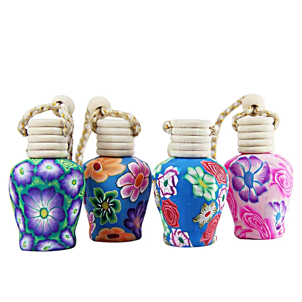 10ml cheap empty perfume hanging car bottle air freshener bottles wooden cap