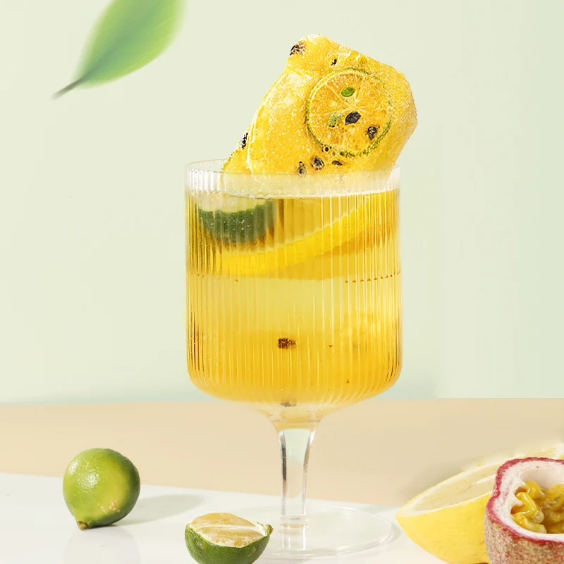 Customized Freeze-dried Kumquat Lemon Fruit Tea Block Private Label High VC Beautiful Fruit Lime Lemon Passion Fruit Cube Tea