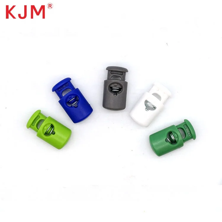 Factory directly wholesale cord lock plastic stopper garment cord lock with spring