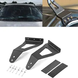 52 Inch Curved Led Light Bar Mounting Brackets Upper Windshield Mounting Brackets Fit 2004-2018 Ford F150 & SVT Raptor