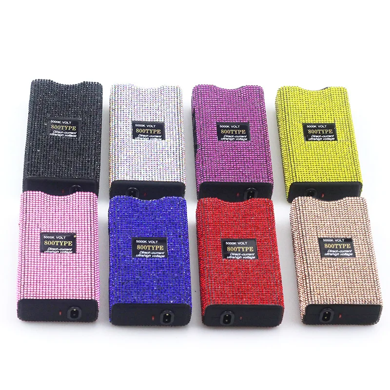 FF988 Women Self defense Stun Gun USB Rechargeable Outdoor Portable Flashlight Powerful Diamond Stun Gun