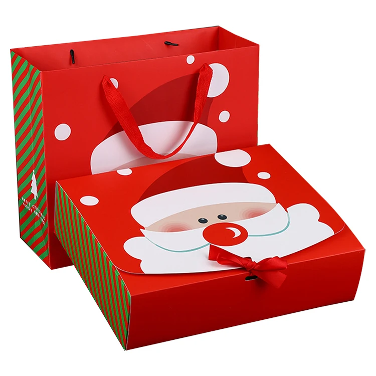 Folding Color Printing Art Paper Christmas Present Boxes For Gift