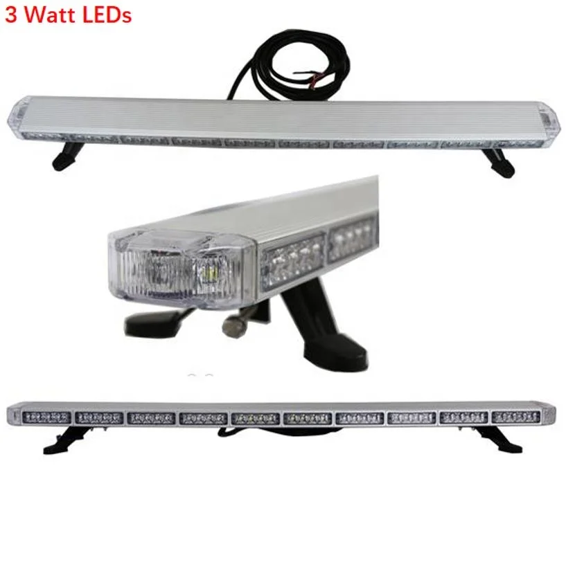High bright 3 watt slim led light bar with new cool stylish lens roof top car flash strobe lightbar emergency strobe bar light