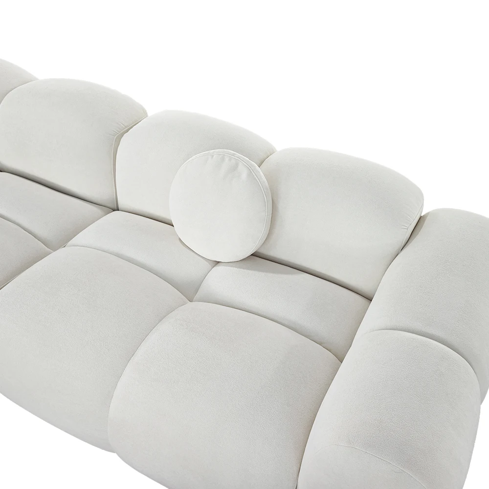 Solid Wood Frame Tufted Modular Fabric Sofa Good Price New Product for Apartment Living Room and Workshop Home Furniture