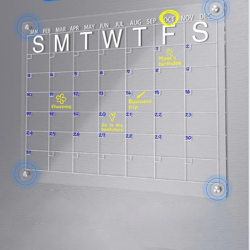 acrylic magnetic memo boards for fridge  dry erase board calendar reusable planner  acrylic board for refrigerator