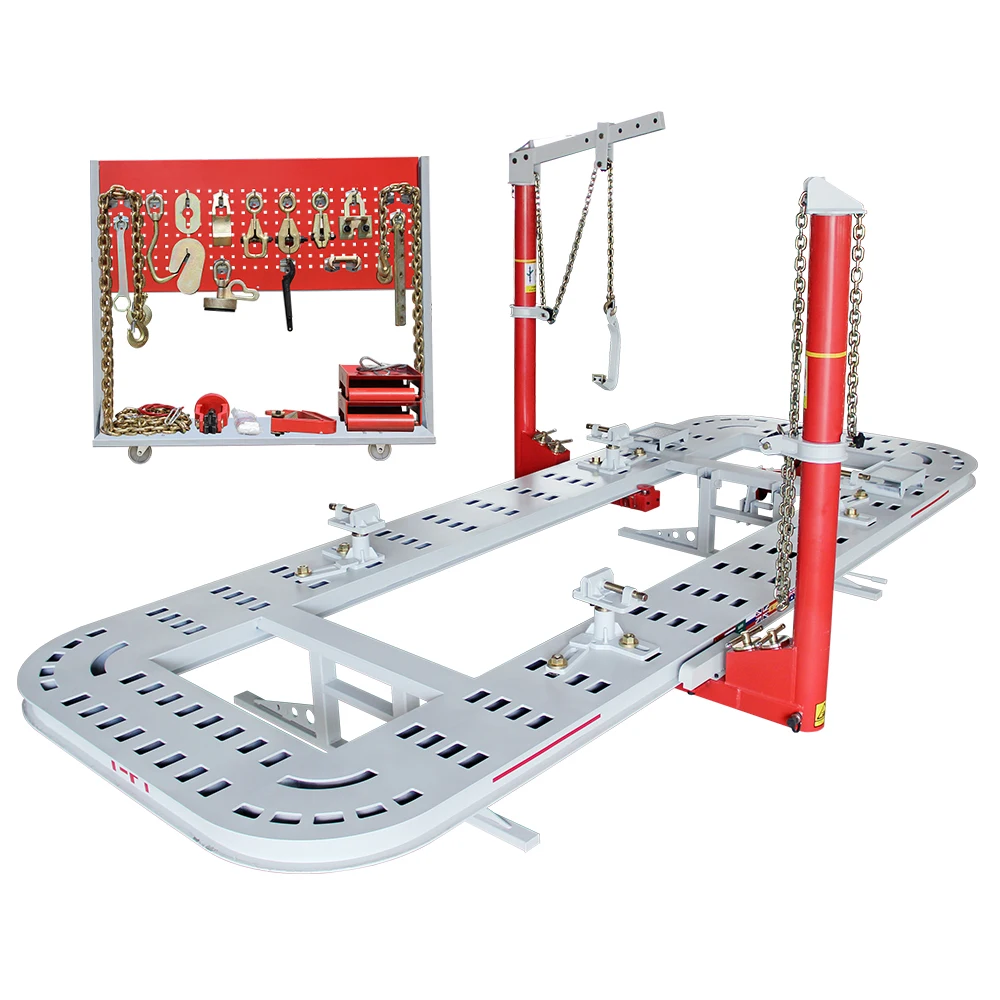 TFAUTENF 17 feet Manganese steel tilting lifting car frame rack machine pneumatic - hydraulic car body repair equipment