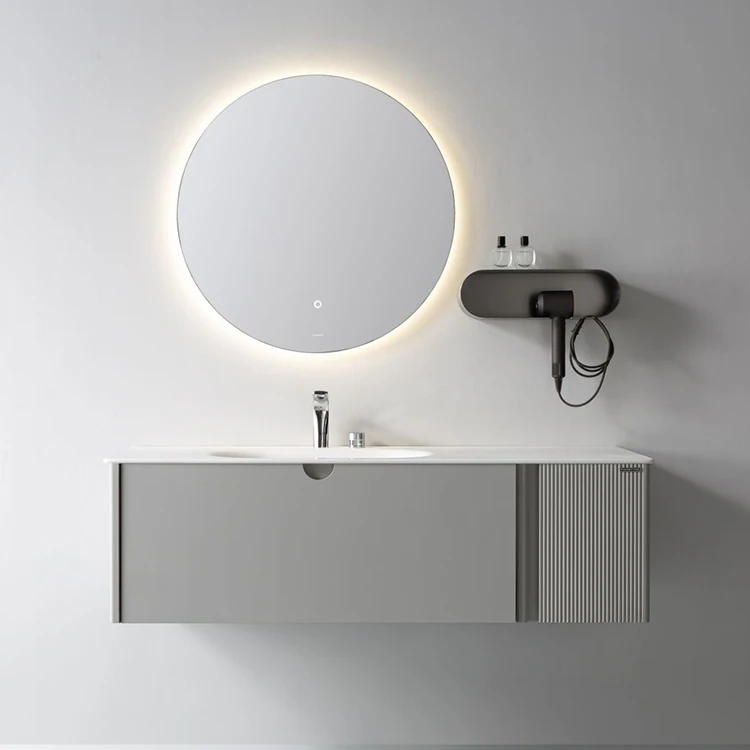 Customized Design PVC Bathroom Designs Mirrored Cabinet for Home Storage Bathroom Vanity Cabinets
