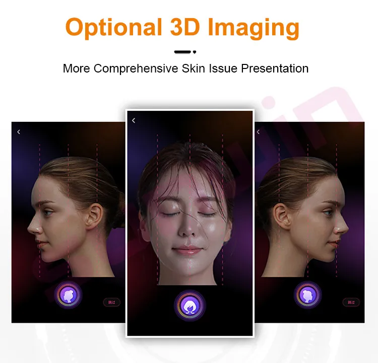 2024 AI Intelligent Imager 8 Spectral Imaging AI Skin Analyzer Skin Scanner Machine With Microscopic Hand Tool