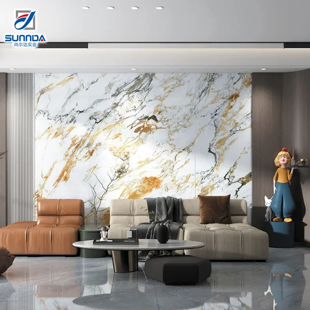 Sintered Stone Tile Porcelain 1200x2400mm  Slab For Countertop Island Wall Luxury Marble Design For Wall And Floor Tiles