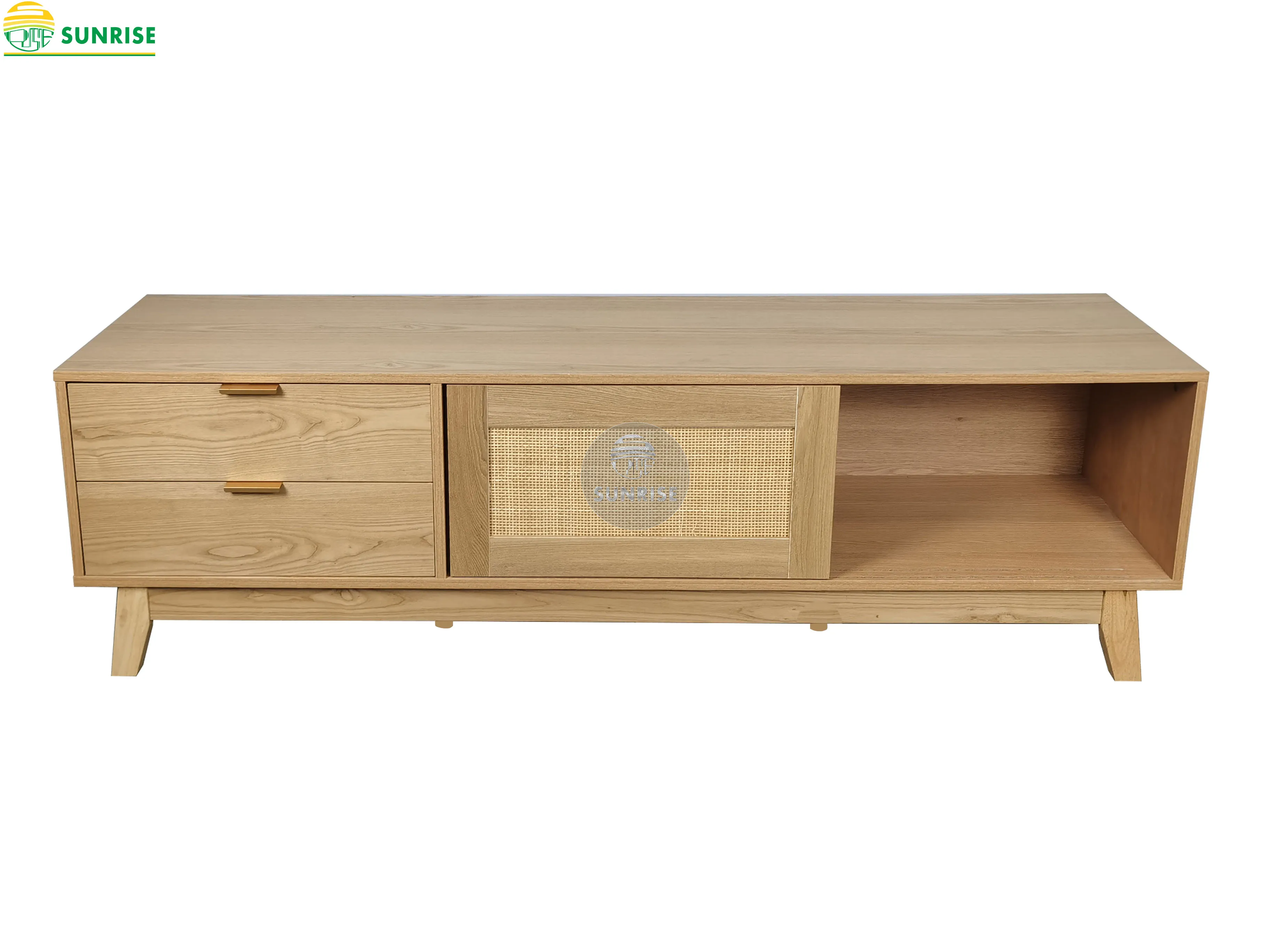 Modern Living Room Furniture Set New Design rattan cabinet Slide Door Wooden TV cabinet living room TV stand