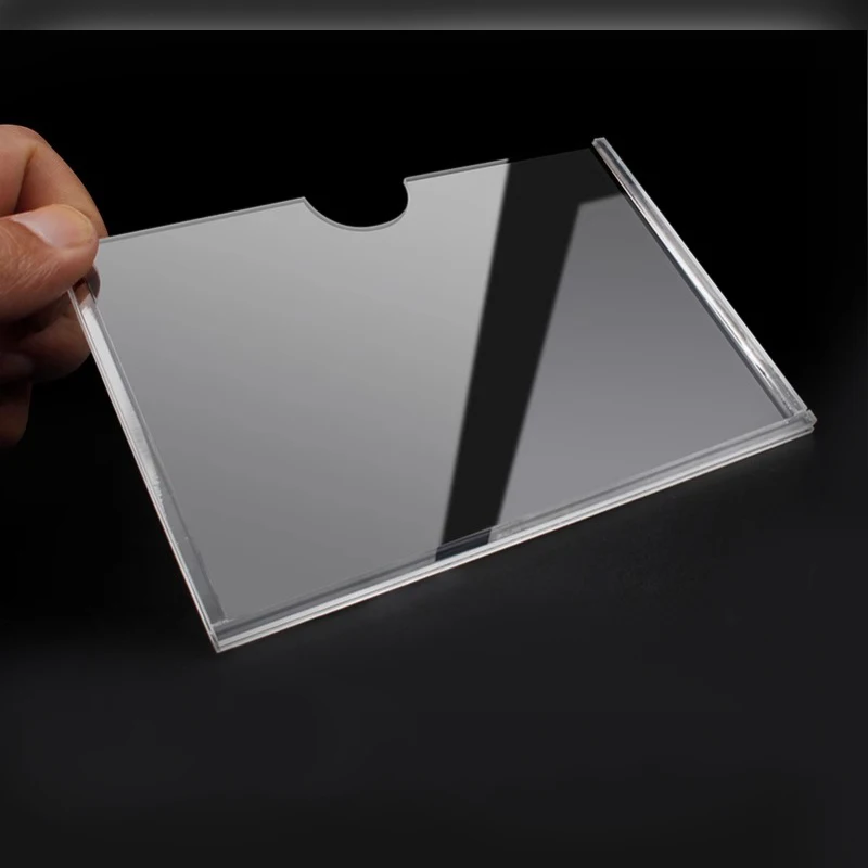 High Transparency Waterproof Acrylic Card Slot  Double Layer Frames Slot for Sale
