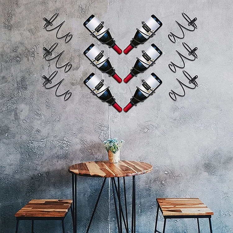 Wine Rack Spiral Single Holder Black Metal Vertical Hanging Glass Bottles Modern Simple Bottle Decor Wines Screw