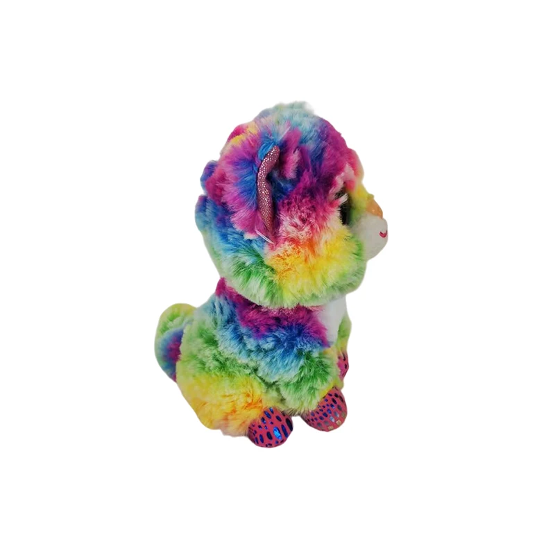 Colourful stuffed plush cat toys soft baby toy cats with big eyes for home decoration