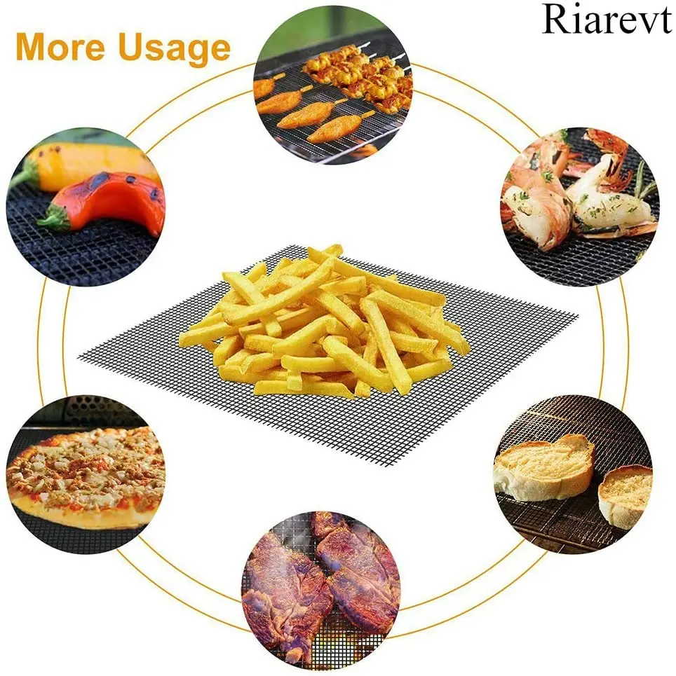 New Cooking Accessories Mesh Grill Mat Silicone Grill Mat Non Stick Bbq Grill Mesh Pan Liner