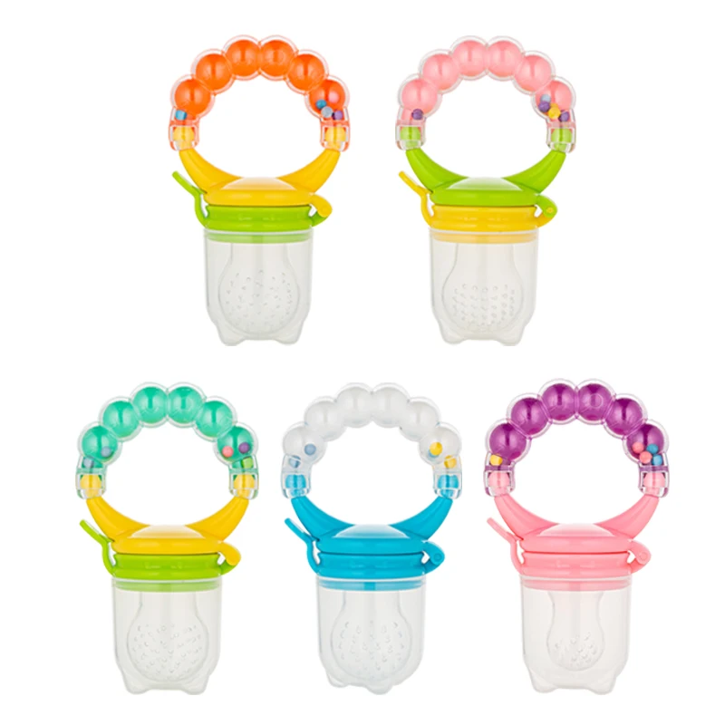 baby teether nipple fresh fruit food vegetable bite bag pacifier safe eat silicone feeder  baby product It will make a sound