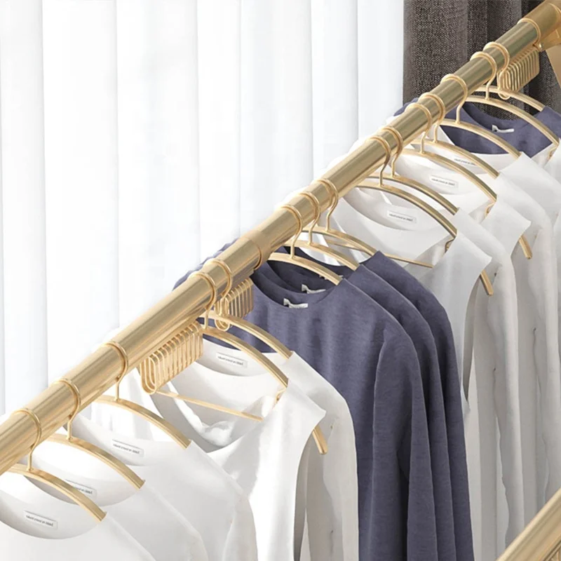 Custom High Quality Rose Gold Aluminium Alloy Metal Hooks Hangers For Clothes