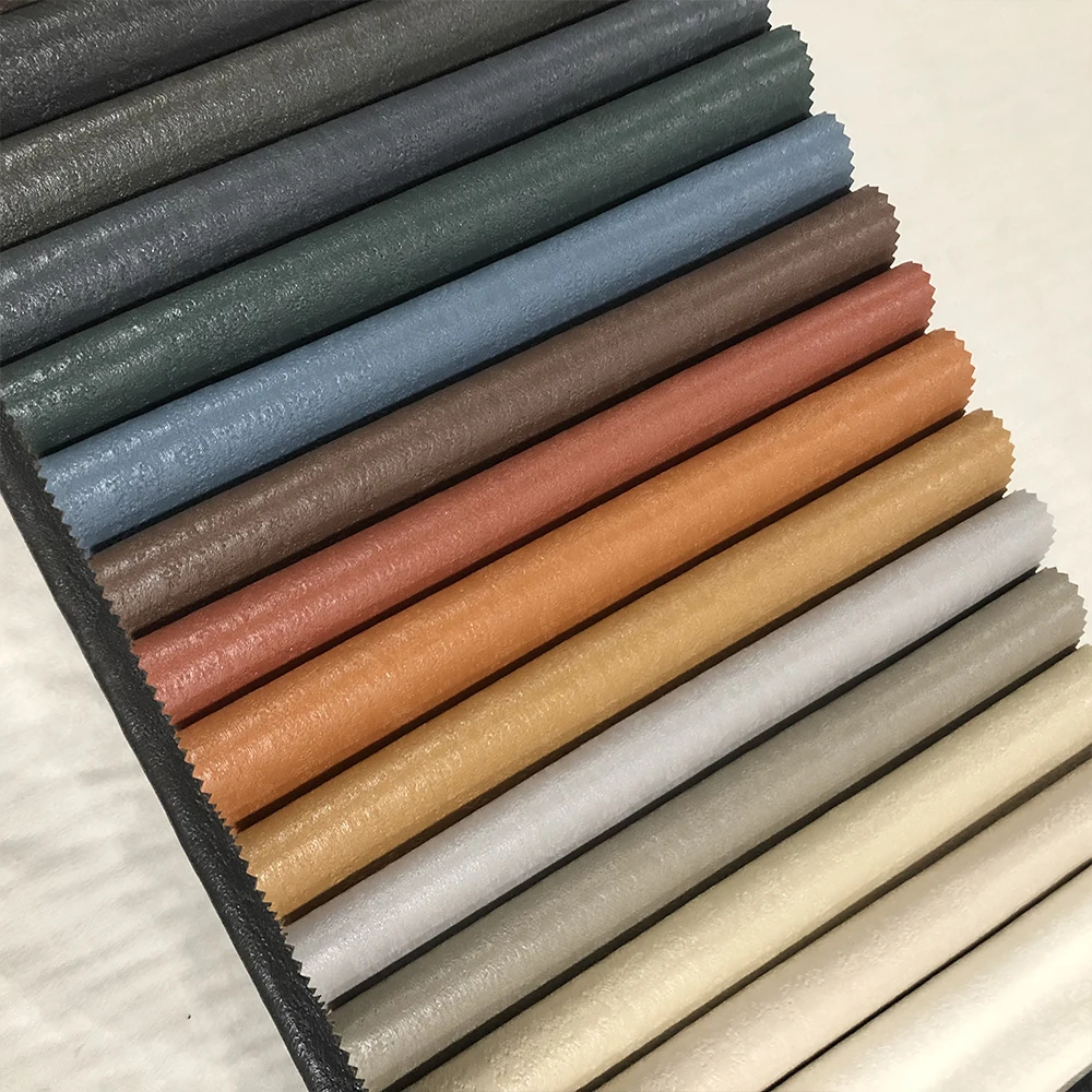 OEM Luxury Pu Material Synthetic Recycled  embossed Seat Environment Friendly technic  Leather Shoes and Car Leather look fabric