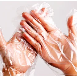 custom OEM Plastic Transparent Disposable PE gloves