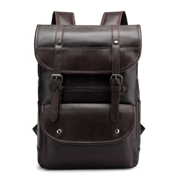 Factory New Design Fashion Mochilas Pu Men Backpack Business Backpack Laptop