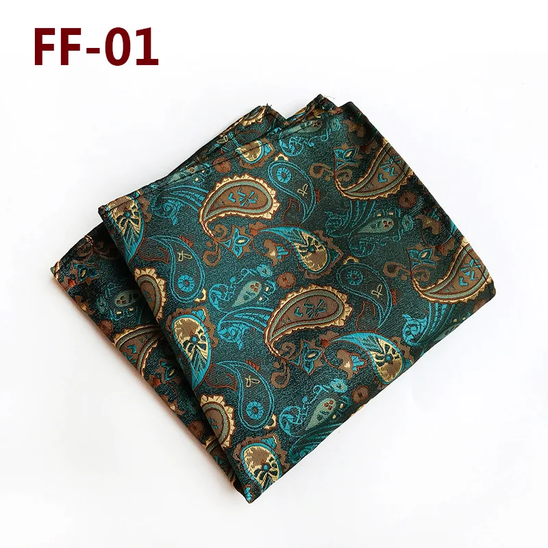 2024 Fashion Paisley Pattern Handkerchief Square Polyester Mens Designer pocket square for men