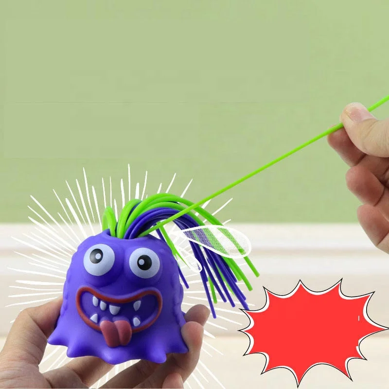 Popular pull its hair stress relief toys screaming monster fidget toys