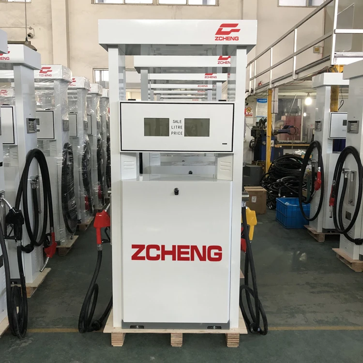 LCD display two nozzle fuel pump dispenser for diesel and gasoline