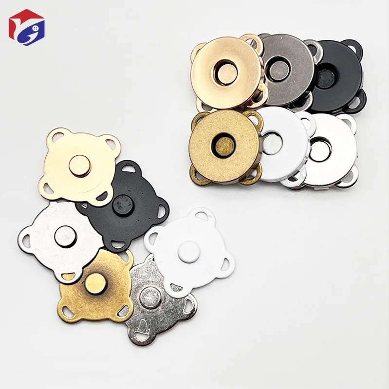 15mm Purse Snap Clasps Button for Sewing Craft Bags Clothes Leather Black Snaps Plum Magnetic Snaps Buttons