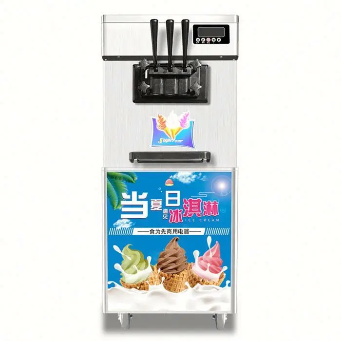 Commercial 3 Flavor Soft Ice Cream Machine For Sale