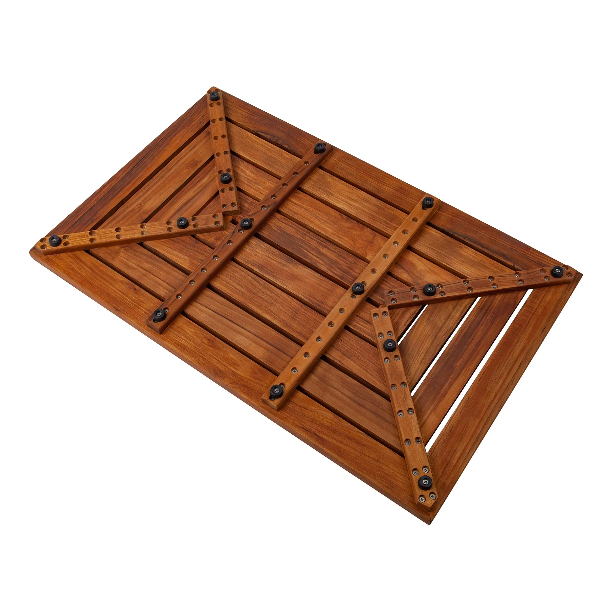 Eco Friendly Shower Mat Bathroom Floor Mat Custom Bamboo Non Slip Wooden Acacia Anti Slip Bamboo Sturdy Bath Mat