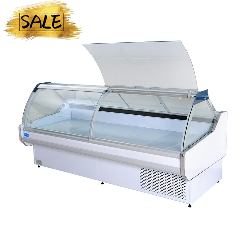 Supermarket Delicatessen Display Chiller Meat Chiller Butcher Service Counter