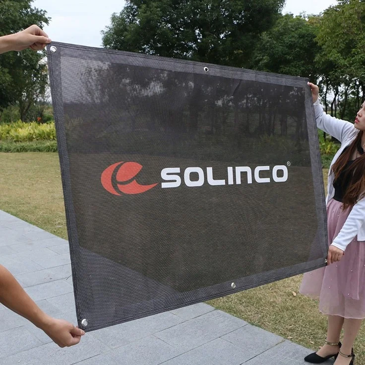 Netted Fabric Banner Barrier Wrap Fence Cover Mesh Banner for Promotional Signage with Custom Logo
