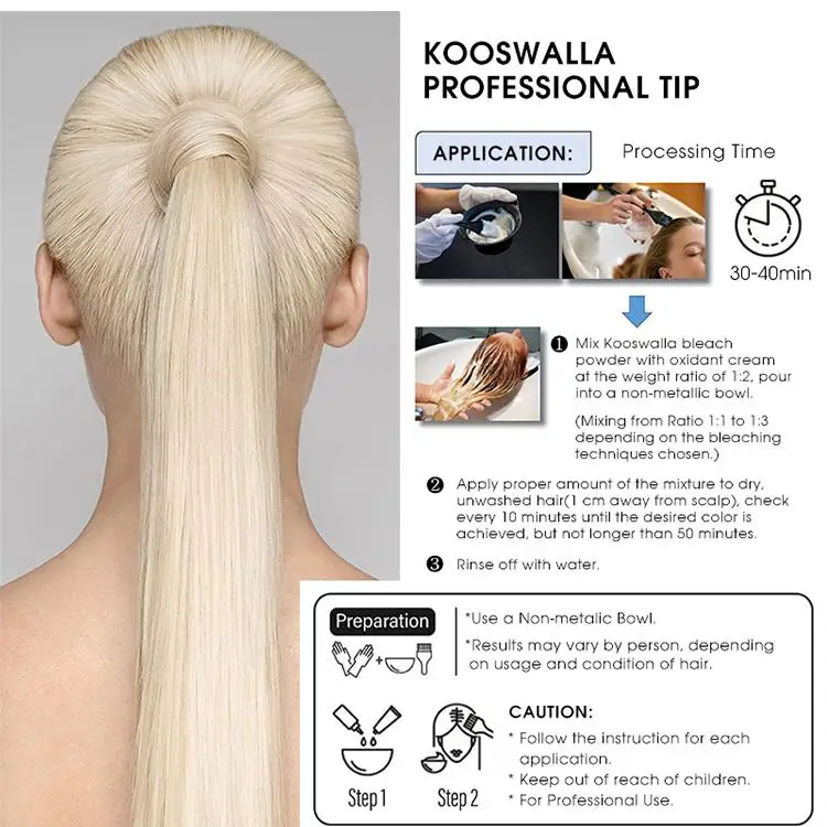 Hot Selling Hair Bleach Powder Customized Up To 9 Professional Gray Lightening Bleaching Powder