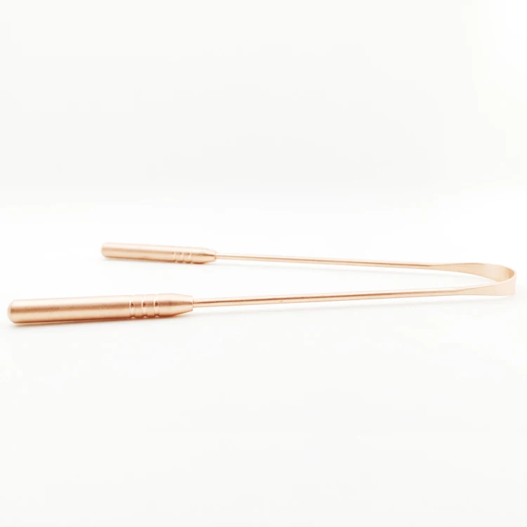 
100% Copper Material Wholesale Tongue Scraper Tongue Cleaner 