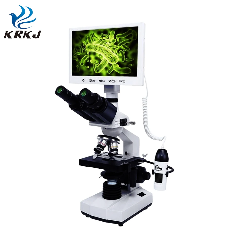 KD1003 ЖК-цифровой тринокулярный биологический микроскоп для домашних животных