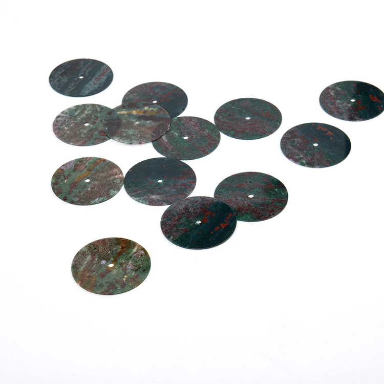 Low price sale grinding and polishing custom natural Indian bloodstone watch dial for watch