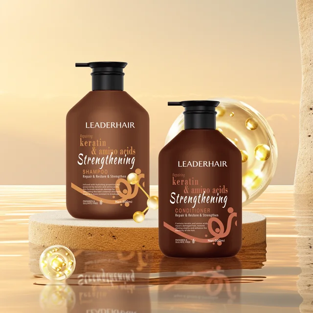 Private Label Profession Hair Care Set Products Organic Nourishing Keratin & Amino Acid Hair Shampoo and Conditioner