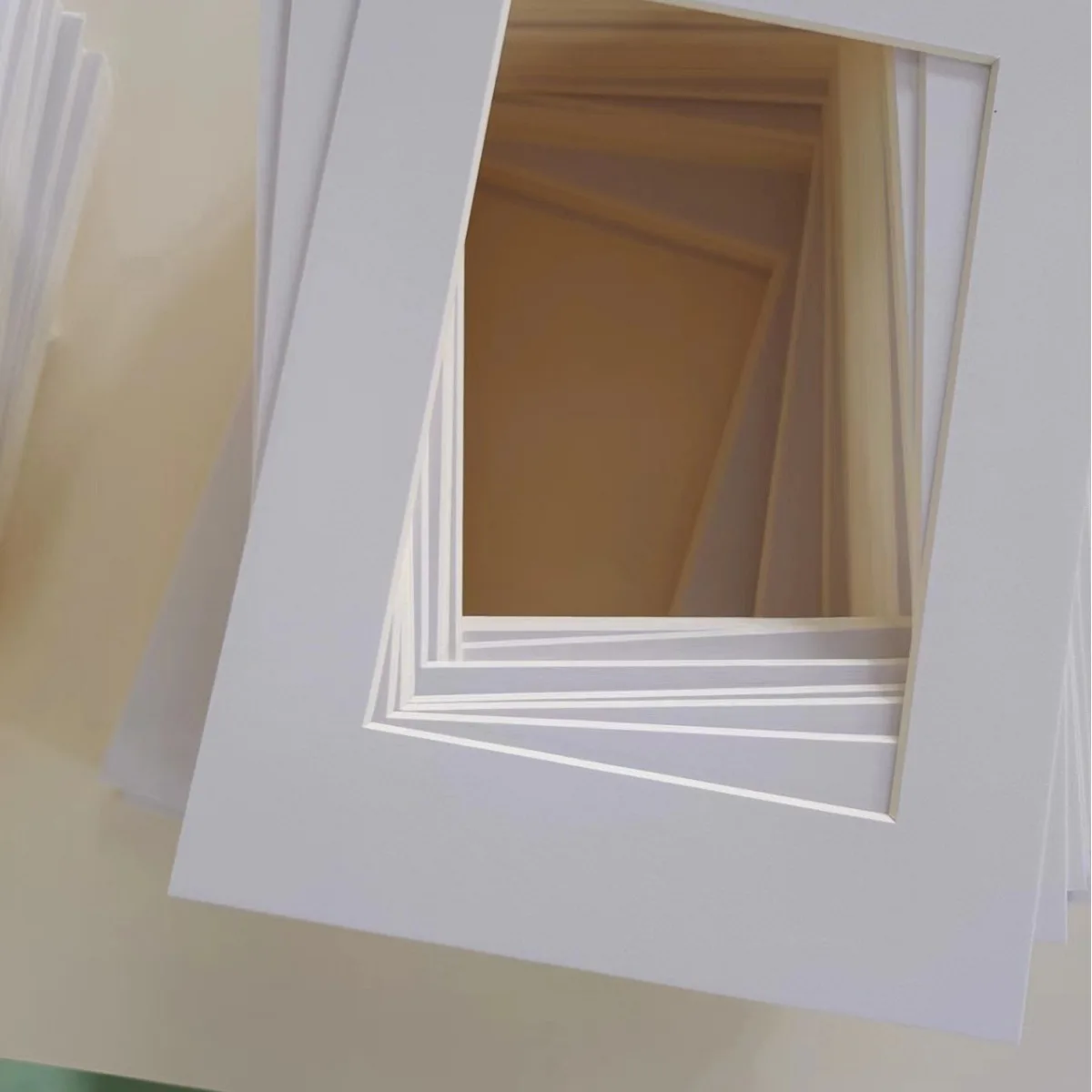 high quality different size customised photo paper frame matboard for picture frame decoration