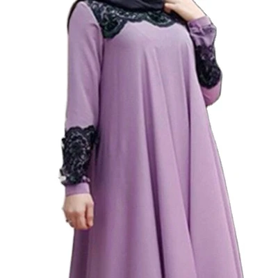 Dubai Abaya Turkey Hijab Sundress Muslim Hijab Dress  Women Vintage Long Sleeve Solid Maxi Long Dress Casual Kaftan Vestido Robe